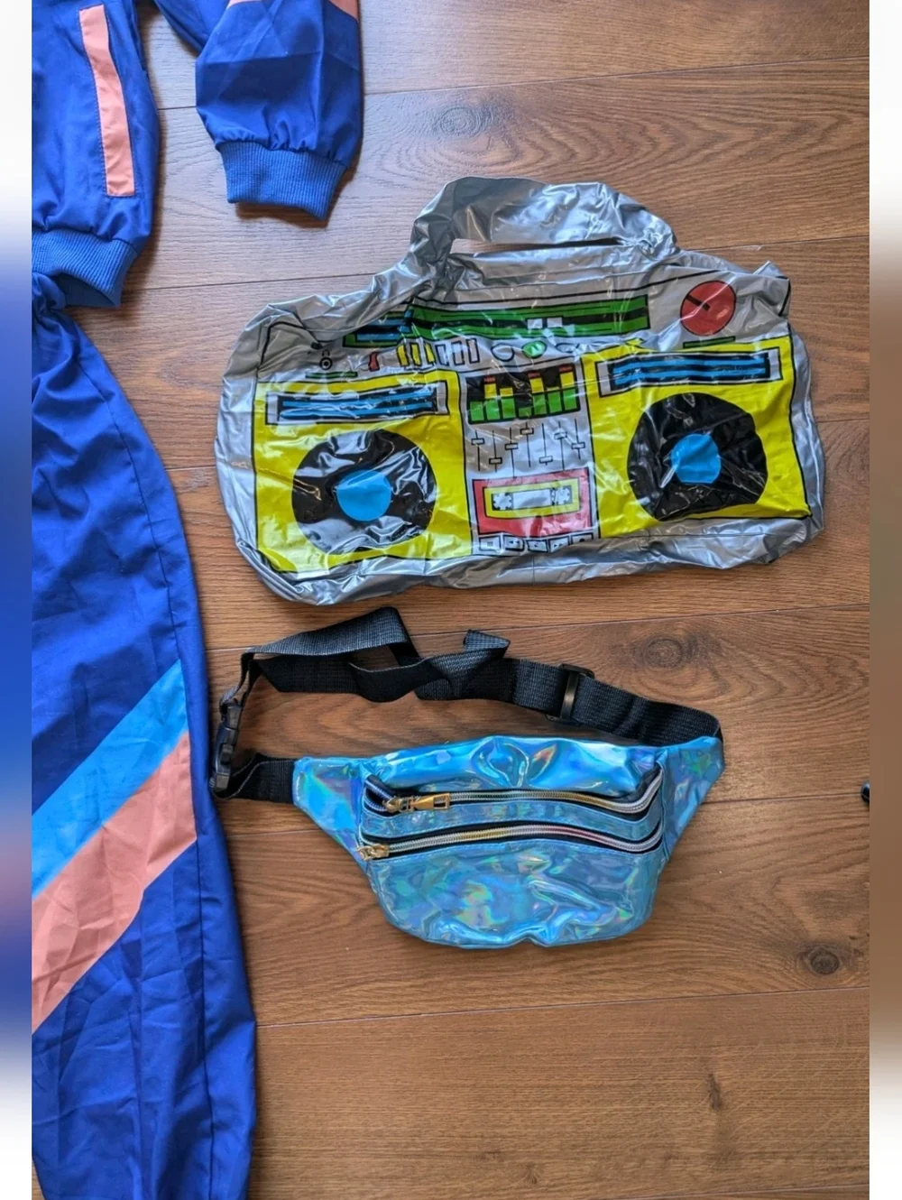 Retro 80s Kids Unisex Costume 6 Piece Outfit & Accessories **See Description!**